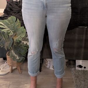d. jeans Light Blue Cropped Women's Jeans